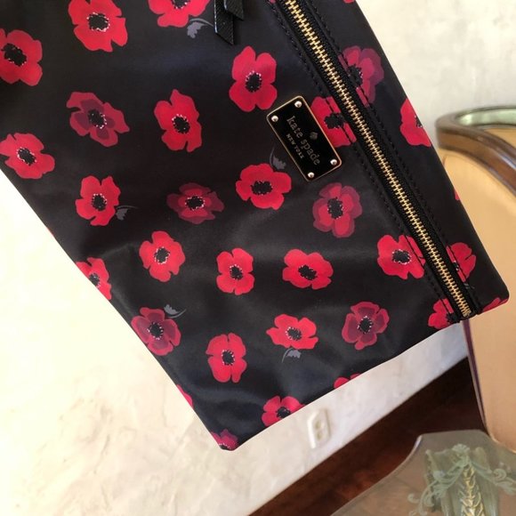 NWT kate spade poppy print large drewe bag - Picture 4 of 7